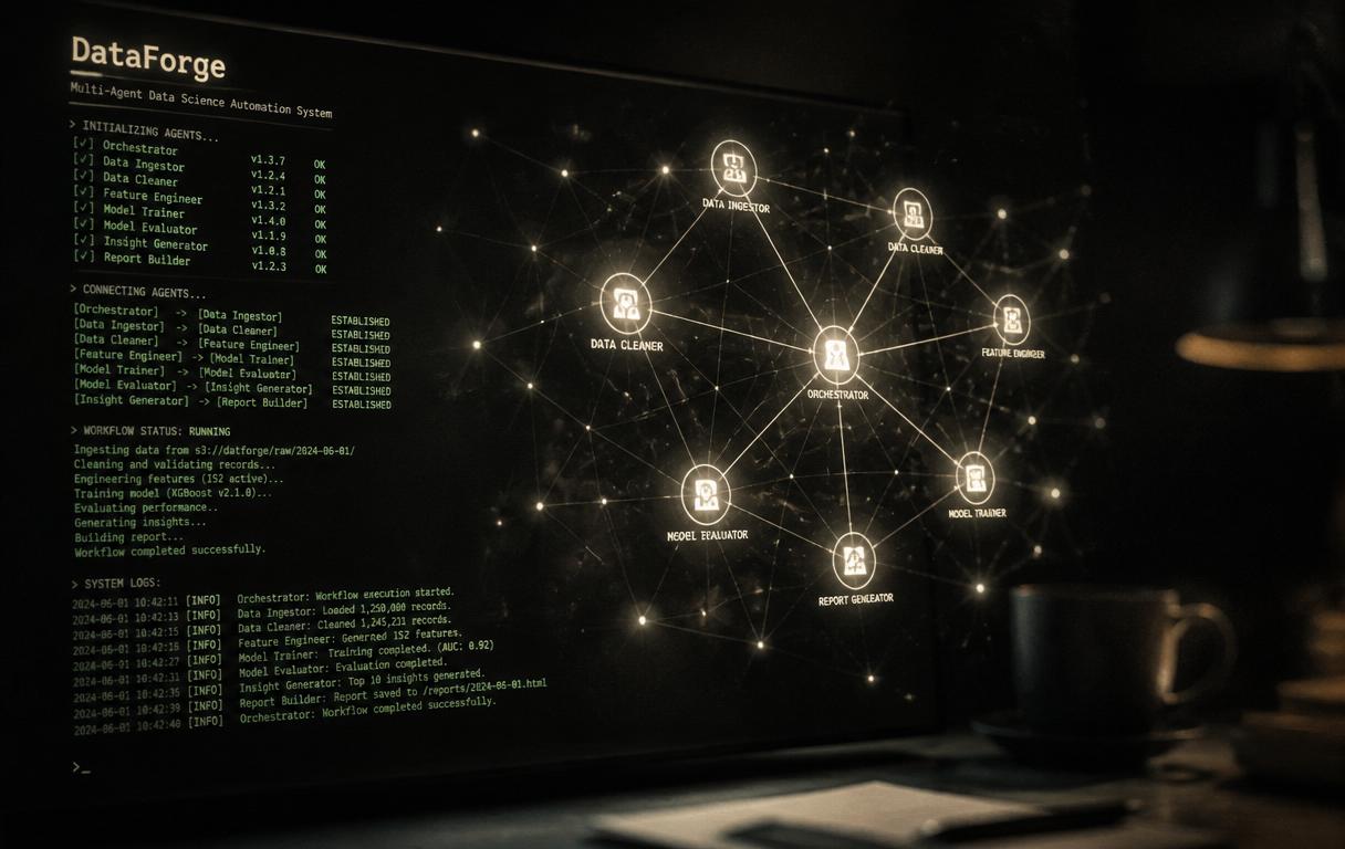 DataForge multi-agent terminal automation